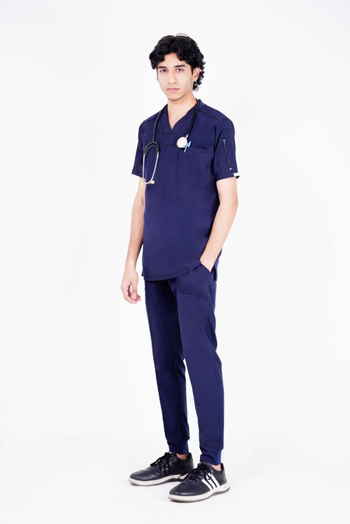 Men 2 pocket v Neck Scrubs with jogger pent